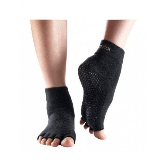 Sokken zonder Tenen Toesox Zwart XS/S/M/L