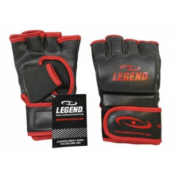 Legend Flow MMA handschoenen of Bokszak handschoenen zwart-rood 