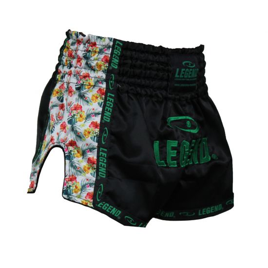 Kickboks broekje dames flower power Legend Trendy  - Maat: L