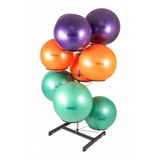 Gymball rack black 9 ballen