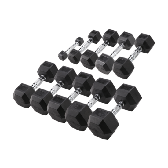 Body-Solid Hexa Rubber Dumbbell Set 27.5 - 35 kg