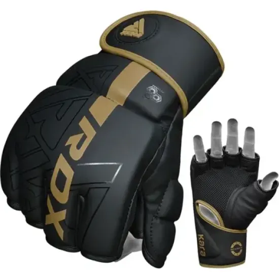 RDX Sports F6 Kara MMA Gloves - Max Shock Foam, Quick-EZ Klittenband