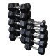 Body-Solid Hexagon Rubber Dumbbell per Paar 1 t/m 50 kg