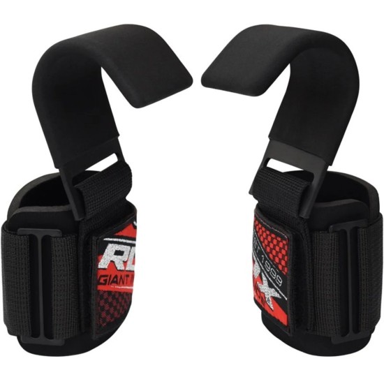 RDX W5 Lifting Hook Straps met Shell Shock GEL™ en anti-slip grip