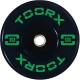 Toorx bumper plates 5kg tot 25kg met rubber coating en roestvrijstalen ring