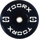 Toorx bumper plates 5kg tot 25kg met rubber coating en roestvrijstalen ring