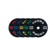 Toorx bumper plates 5kg tot 25kg met rubber coating en roestvrijstalen ring