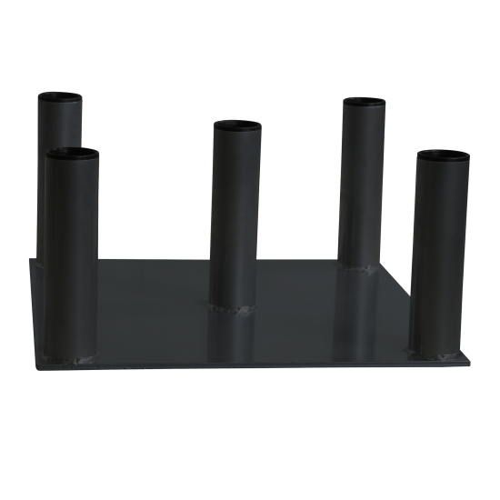 LMX Vertical bar rack voor 5 olympic bars - zwart Ruimtebesparend LMX vertical bar rack voor 5 olympic bars. Geschikt voor commercieel gebruik, met beschermhoes voor barbescherming.