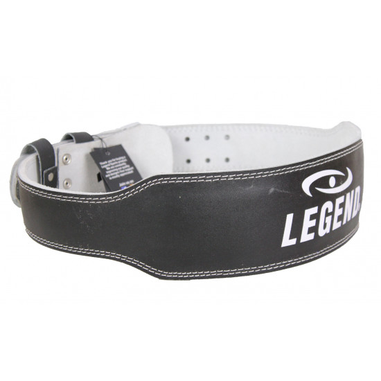 Fitness Riem zwart Leder Legend - Maat: M