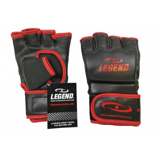 Bokszak MMA handschoenen Legend Flow zwart rood - Maat: M