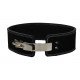 Power Lifting Fitness Riem lever zwart suede leer - Maat: M